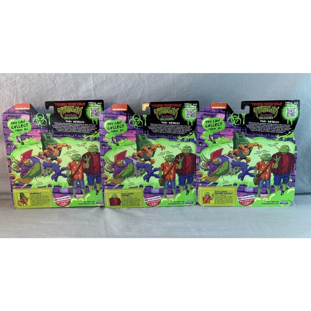 Teenage Mutant Ninja Turtles Mutants Unleashed Figures Lot of 3 Playmates - Picture 2 of 6